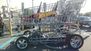 2013 METALLIC METAL FLAKE SILVER SHOPPING CART ShopperChopper.com PA 'BIG CART'