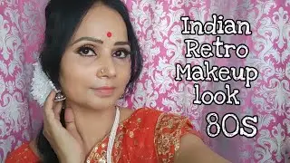 Indian Retro Look || Makeup Tutorial || Dual wingtip Eyeliner ||