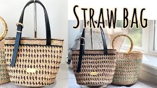 【Paper raffia bag】夏が終わる前にストローバッグ編みました♪