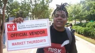 Selling shirts on Clark Atlanta campus!