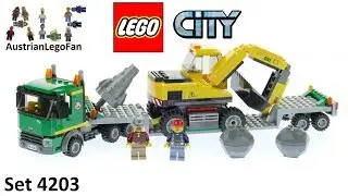 Lego City 4203 Excavator Transporter - Lego Speed Build Review