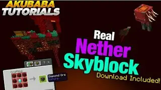 Nether Skyblock | How To Download Nether Skyblock Map in Minecraft pocket edition | Akubaba Tutorial