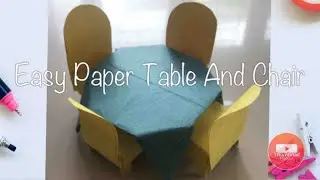 Easy DIY Miniature Table And Chair | Easy Paper Table And Chair | Art Ambassador
