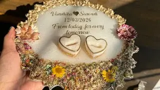 Красивое блюдо для обручального кольца из смолы ✨ пошаговая инструкция | полный видеоурок | смотр...