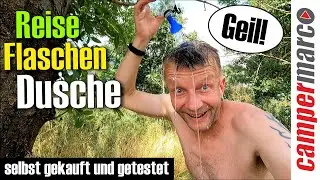 Duschen mit 1,5l Wasser | Perfekte Camping-Dusche ohne Strom | Reise - Flaschen -Dusche