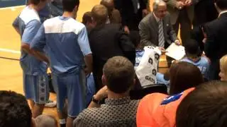 Roy Williams Furious during Timeout Against Duke