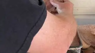 Time lapse cutting open an amazing rock. Some type of agatizee rock. #rockcutting #lapidary #wow 