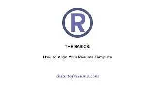 The Art of Resume Template | Aligning Your Resume Template (Microsoft Word)