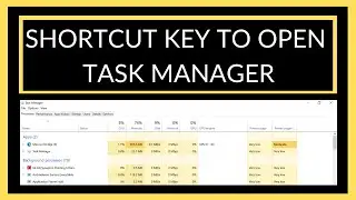 Task Manager Shortcut Key | Task Manager Tips & Tricks Know Windows 10 | #taskmanager | #shorts