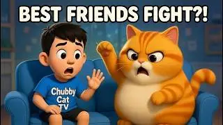 They Fought&hellip; Then This Happened 😳🐱 | Chubby Cat TV#funny #cute #cat 