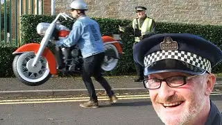 Rider Lifts Motorcycle To Avoid Ticket (Full Size Kits Video)
