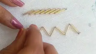 Free aari embroidery classes -47- tube bead stitch