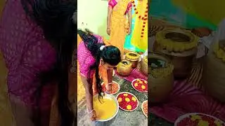 Haldi begin #bhavishyasworld2019 #haldi preparation#at home#latest#