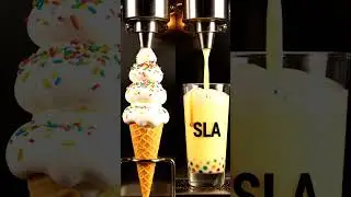 🍋 Lemon Cloud Ice Cream & Rainbow Bubble Tea ASMR | Satisfying Dessert#shorts #asmr