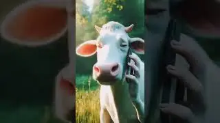 A beautiful story of a cow and a rogue monkey #ai#cow #shorts  #animals
