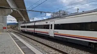 RODALIES R1, R11. Maçanet Massanes. Trenes S447, S449, AVE, Tren de carga de coches.