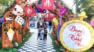 Alice in Wonderland event. Al Khawaneej Walk. Dubai. UAE. Games, activities, music and fun!