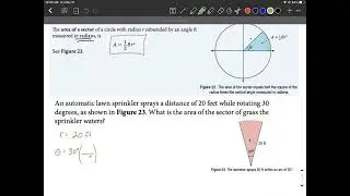 Area of a Sector of a Circle | Find the area of a sector of a circle given central angle and radius