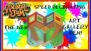 Animal Jam: Speed Decorating The Art Gallery Den (For Fall)