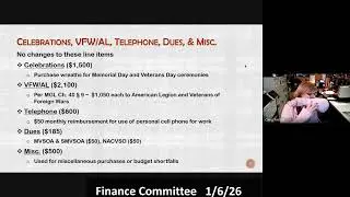 Finance Committee   January 6, 2026