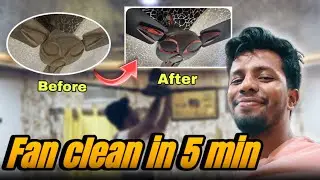 5 Min Main Fan Kaise Clean Karein 🌀 | Easy Fan Cleaning Hacks at Home 2025