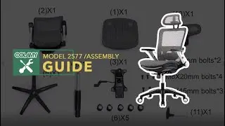 COLAMY Mesh Office Chair 2577 Assembly Guide 2022