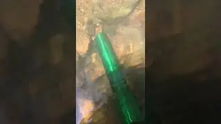 Dredging the creek for gold Using the Goldibox back pack dredge