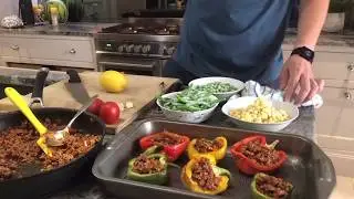 Slow Roasted Peppers Stuffed with Spiced Turkey by Ian Orr