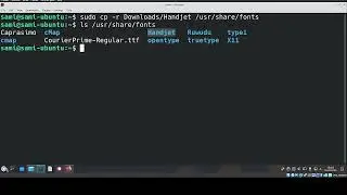install font on ubuntu