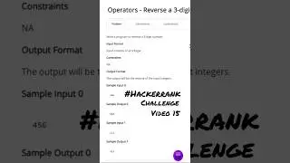 Reverse Digit | Hackerrank Challenge| Video 15| 
