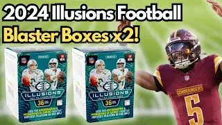 Multiple Rookie Qb Hits! 2024 Panini Illusions Football Blaster Box! x2!
