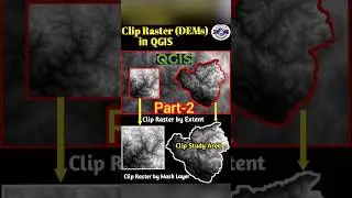 Clip Study Area (Clip Raster by Extent) in QGIS | #shorts #qgis