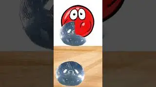 ASMR WATER POPPING BOBA EATING with RED BALL 4 MUKBANG ANIMATION #Shorts