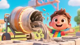 Cement Mixer Swirl Song | Fun Construction Song for Kids | Building Adventure Rhyme