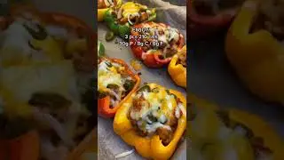 Chicken Stuffed Bell Peppers LOW CARB Easy Family dinner!