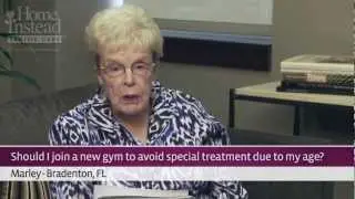 Seniors at the Gym - Laughing with Mary