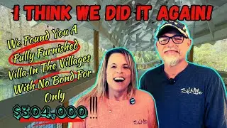 No Bond! Fully Furnished Courtyard Villa For Sale In The Villages FL! Snowbird & Investor Alert!
