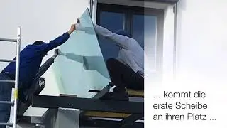 Dachdeckeraufzug bzw. Dachdeckerlift f&uuml;r ein Glasdach &uuml;ber einer Terrasse von Liftverleih Edgar Bach