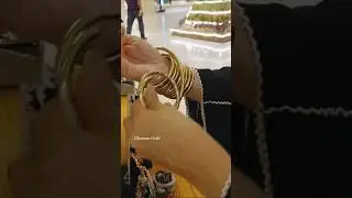 Women Jewellery Spring Spiral Bangles Collection #womenjewelry #goldbanglecollection