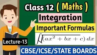 Integration Class 12 | Important Integration formulas | Indefinite Integrals | CP Maths World