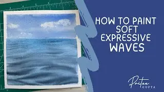 How to Paint Soft, Flowing Watercolor Ocean Waves (Beginner Friendly Seascape!)