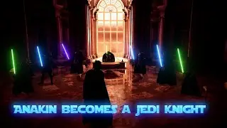 STAR WARS Battlefront II - Anakin Skywalker becomes a Jedi Knight - Clone wars 2003 Remastered