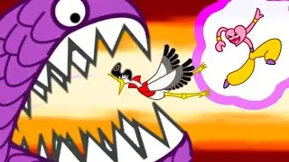 GIANT FISH EATS A FLYING CHICKEN - Fly Punch Boom Part 1 | Pungence