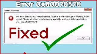 Fix Error 0x80070570 💡 Resolving Error Code 0x80070570 Windows 10 Update