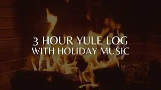 Cozy Christmas Yule Log 🎄NO ADS 3 Hours Soothing Holiday Piano Instrumentals, Fireplace Ambiance 🔥
