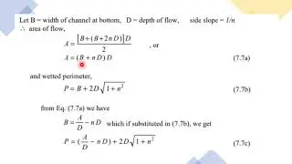 LEC15-Open Channel Flow (Most Efficient Cross-Section)