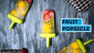 Fruit Popsicle Recipe | Strawberry Kiwi Pineapple Ice Popsicle | Homemade Ice Popsicle | ECWS