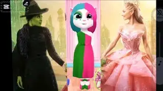 My talking Angela turned into alphaba and Glinda 💪🧟