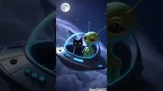 Stray Cat Meets Alien at Night &ndash; A Magical Friendship Begins!#trending #mustwatch#cat