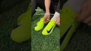 Lacing up in the new Nike Mercurial Vapor 16 Mad Voltage #footballboots #soccercleats #vapor